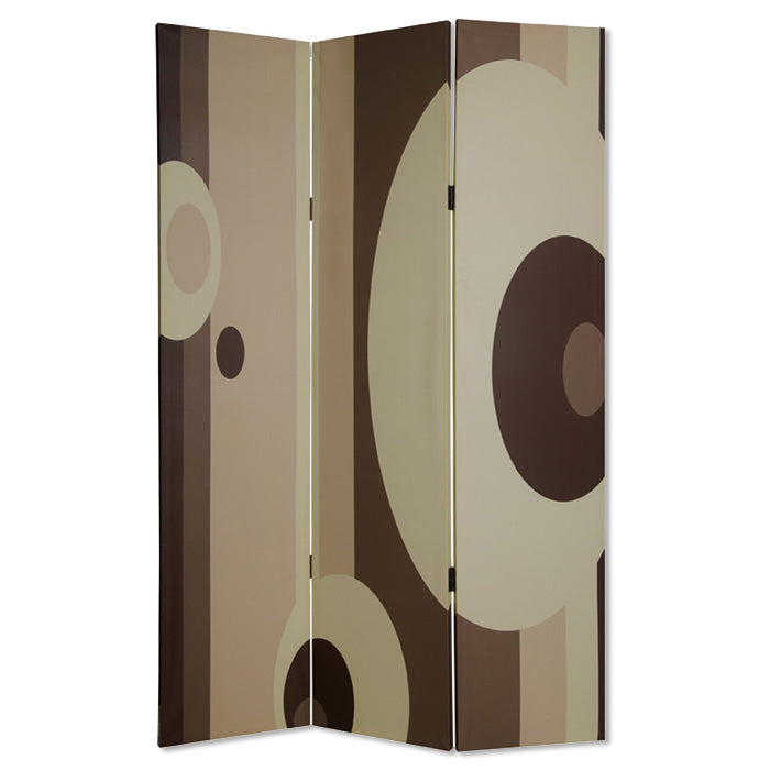 Multi Color Wood Canvas 3 Panel Screen By Homeroots - 274749 | Room Dividers | Modishstore - 2
