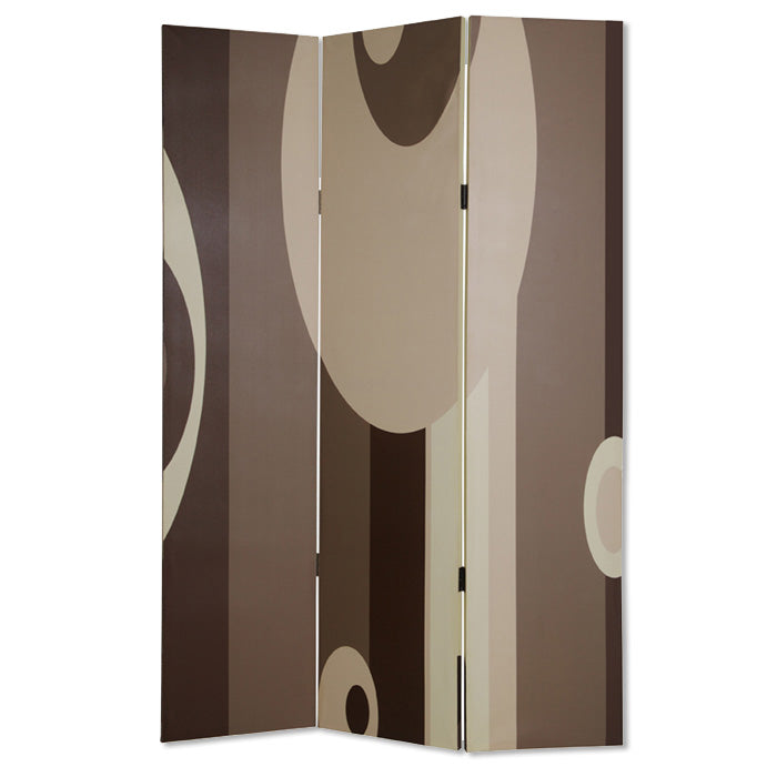 Multi Color Wood Canvas 3 Panel Screen By Homeroots - 274749 | Room Dividers | Modishstore - 3