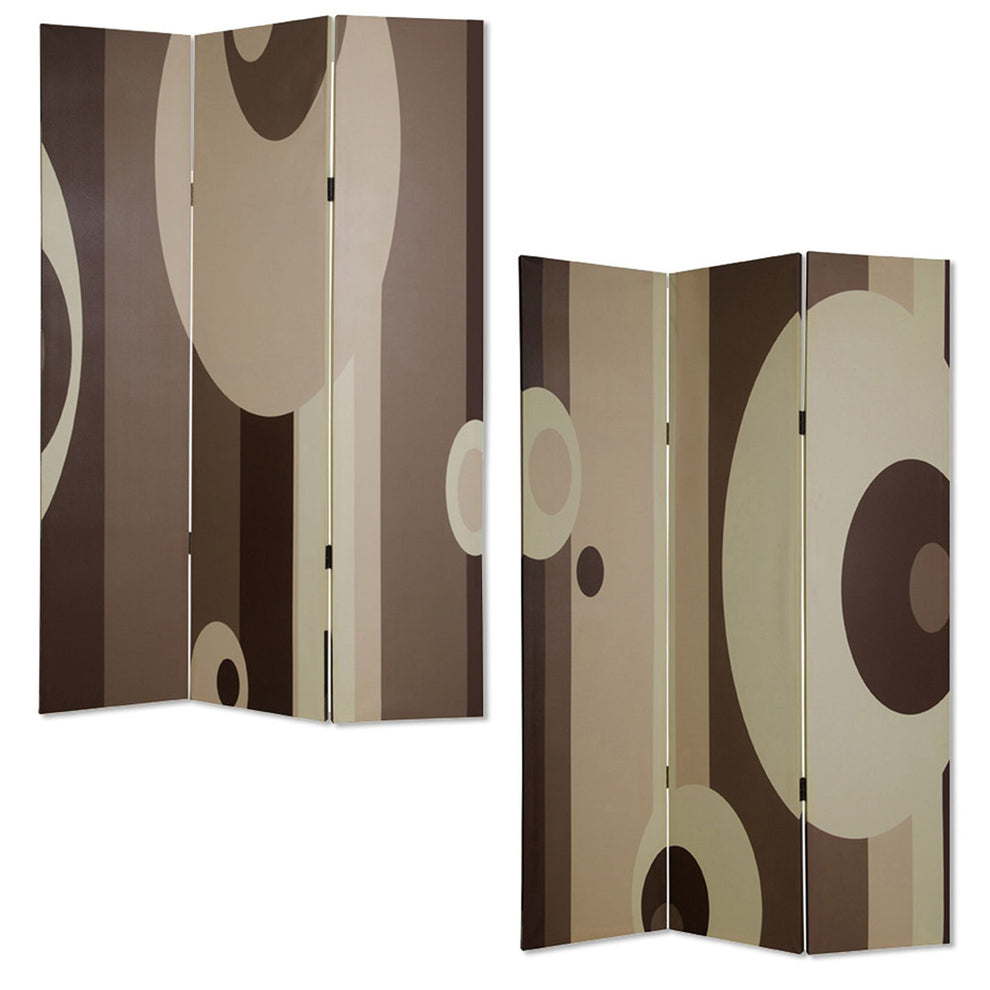 Multi Color Wood Canvas 3 Panel Screen By Homeroots - 274749 | Room Dividers | Modishstore - 4