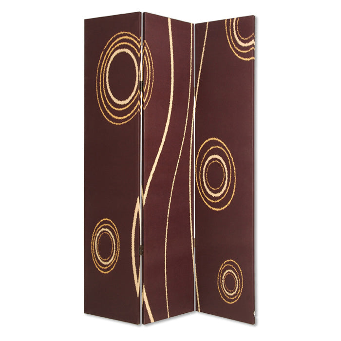 Multi Color Wood Canvas 3 Panel Screen By Homeroots - 274750 | Room Dividers | Modishstore - 2