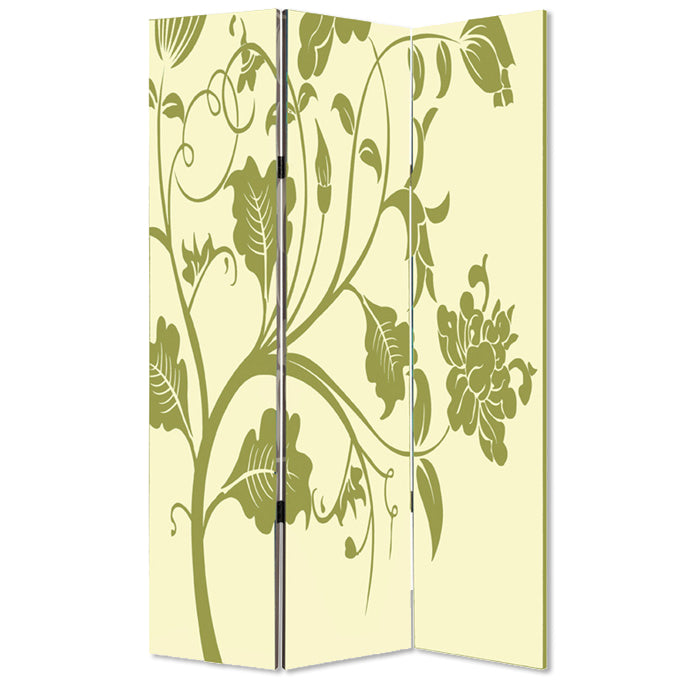 Multi Color Wood Canvas 3 Panel Screen By Homeroots - 274752 | Room Dividers | Modishstore - 2