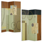 Multi Color Wood Canvas 3 Panel Screen By Homeroots - 274753 | Room Dividers | Modishstore - 3