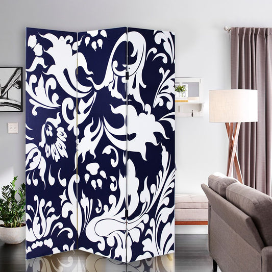 Multi Color Wood Canvas 3 Panel Screen By Homeroots - 274754 | Room Dividers | Modishstore