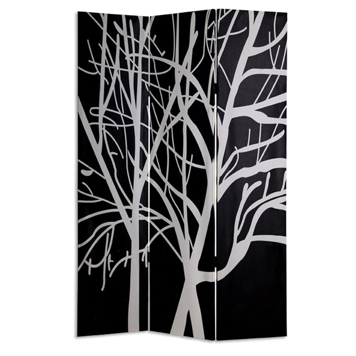 Multi Color Wood Canvas Tranquillity Screen By Homeroots | Room Dividers | Modishstore - 2