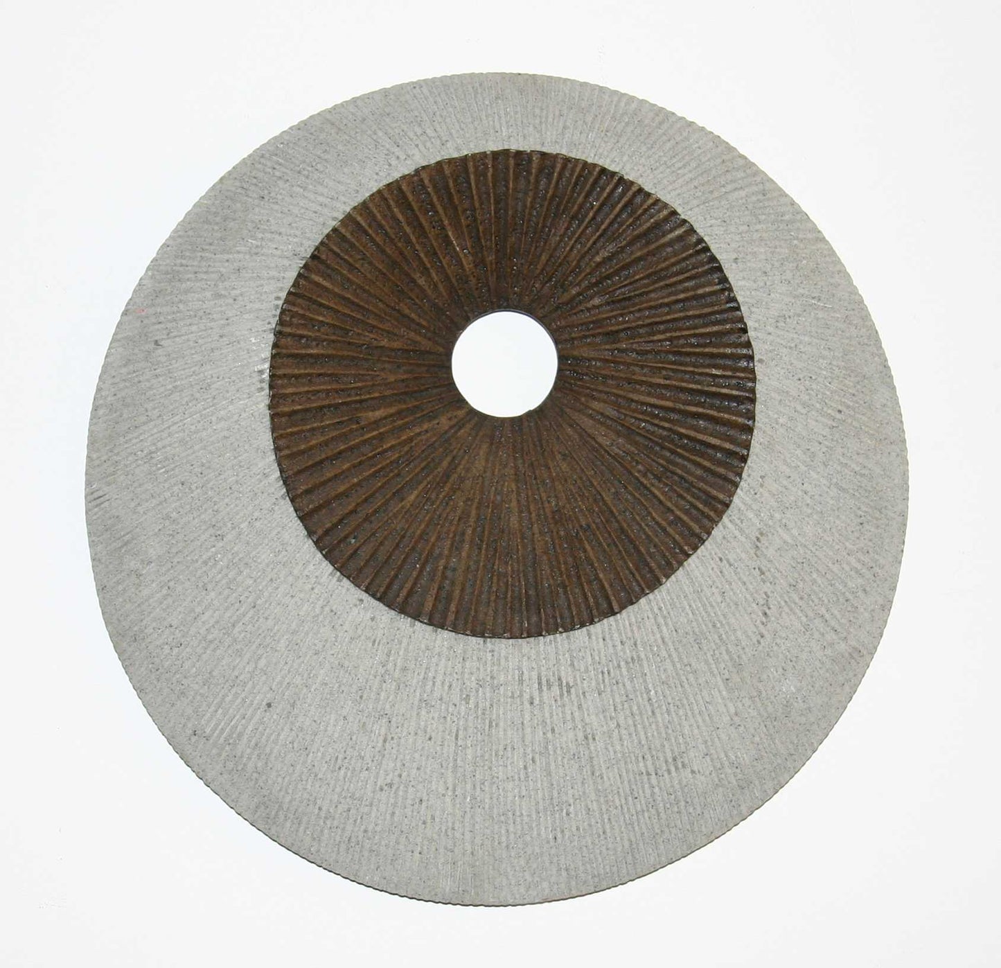 Brown & Gray Round Ribbed Wall Decor By Homeroots | Wall Decor | Modishstore