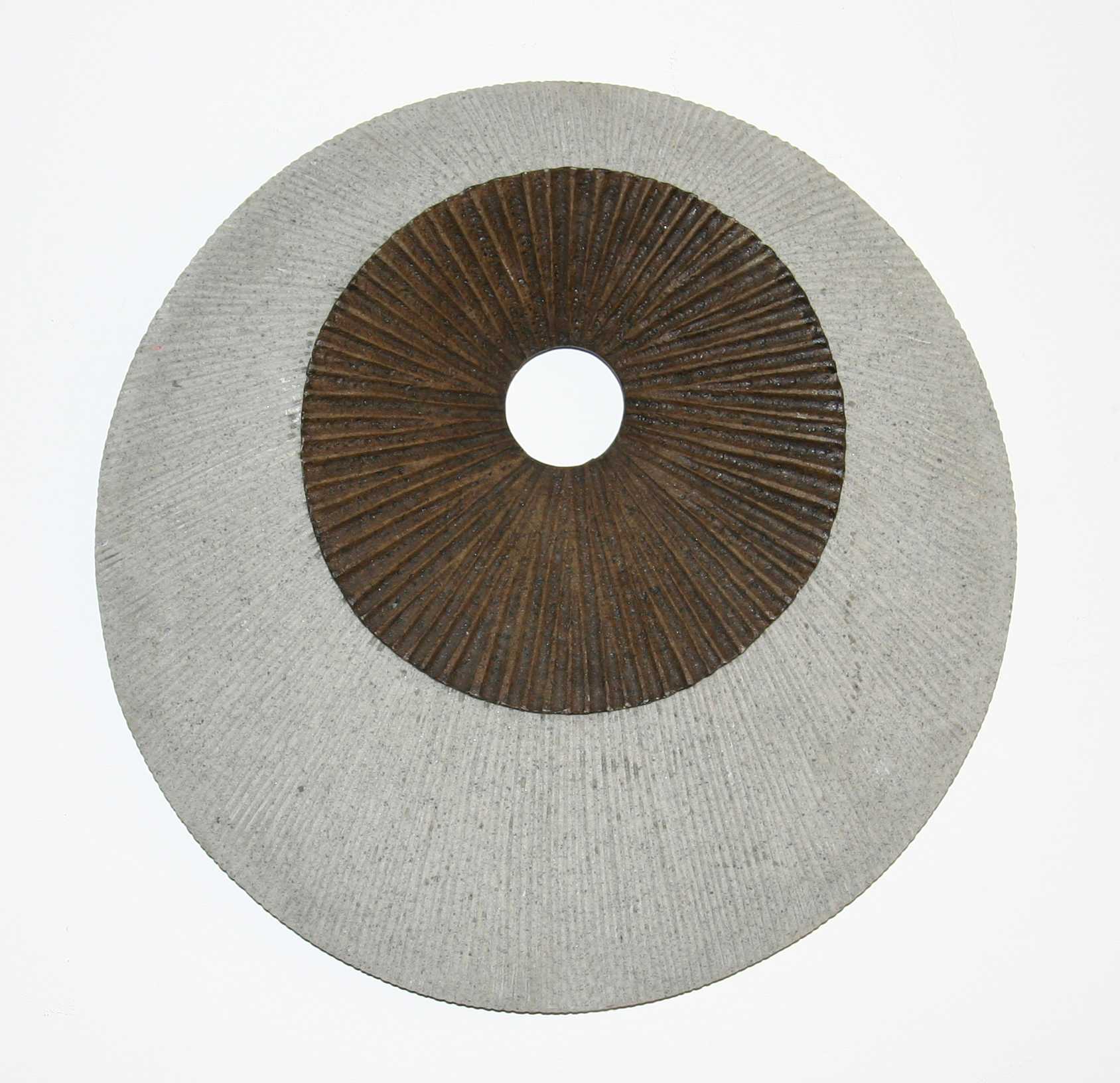 Brown & Gray Round Double Layer Ribbed Wall Decor By Homeroots - 274769 | Wall Decor | Modishstore