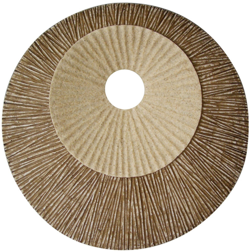 Brown Round Ribbed Wall Plaque By Homeroots | Wall Decor | Modishstore - 4