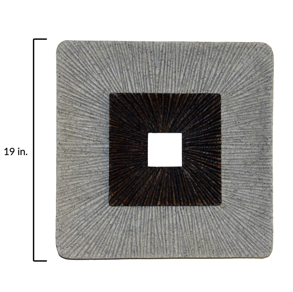 Modern Brown and Gray Ribbed Square Wall Art By Homeroots | Wall Decor | Modishstore - 3