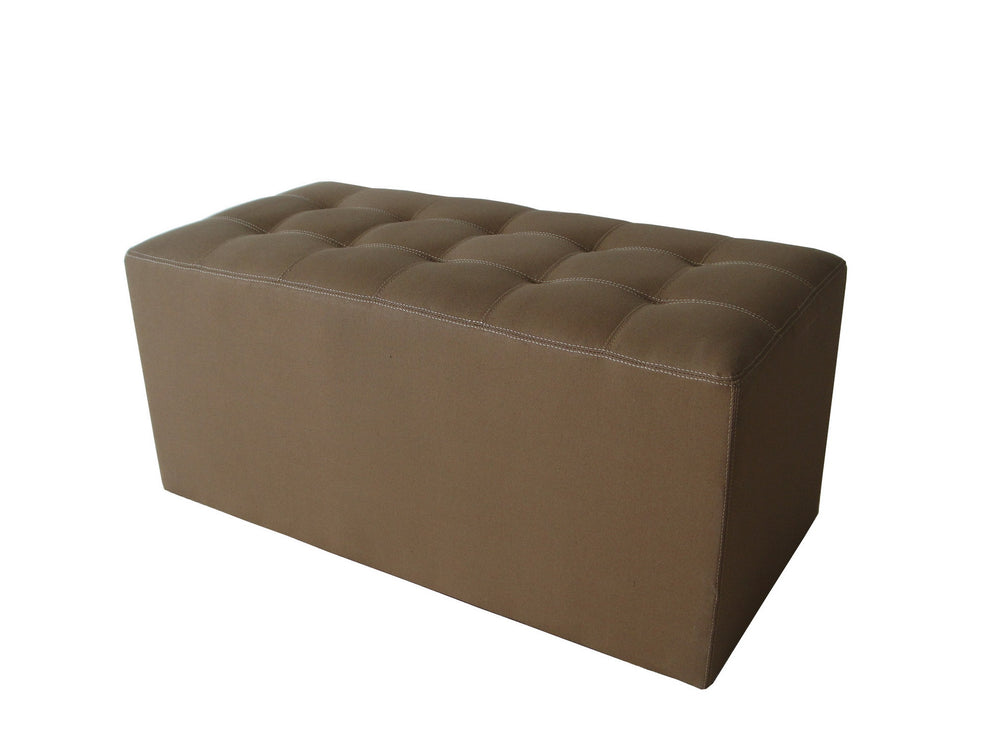 Tan Wood Canvas Bench By Homeroots | Benches | Modishstore - 3