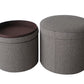 Gray Tweed Storage Ottoman By Homeroots | Ottomans | Modishstore - 3