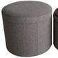 Gray Tweed Storage Ottoman By Homeroots | Ottomans | Modishstore - 4