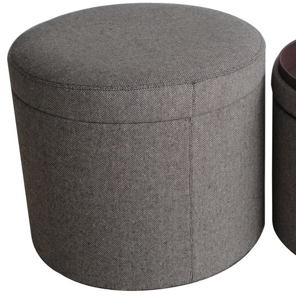 Gray Tweed Storage Ottoman By Homeroots | Ottomans | Modishstore - 4