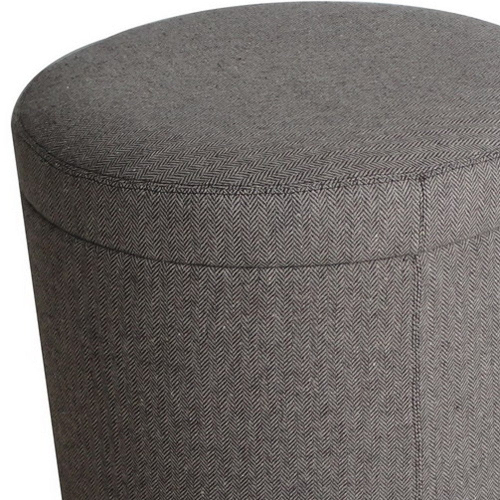 Gray Tweed Storage Ottoman By Homeroots | Ottomans | Modishstore - 5