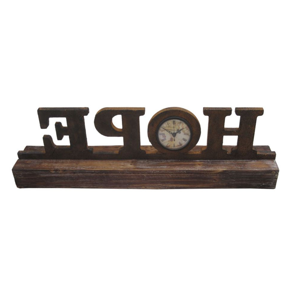 Brown Wood Decor Clock By Homeroots | Wall Decor | Modishstore - 3