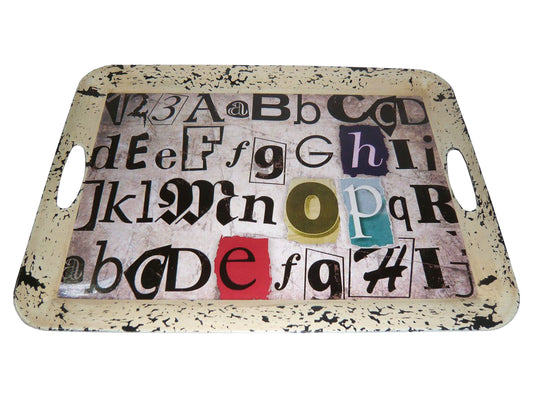 Multi Color Metal Inspiration Tray By Homeroots | Trays | Modishstore