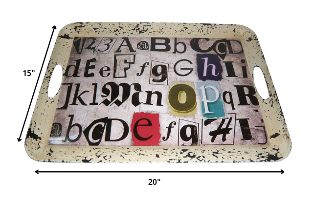 Multi Color Metal Inspiration Tray By Homeroots | Trays | Modishstore - 2