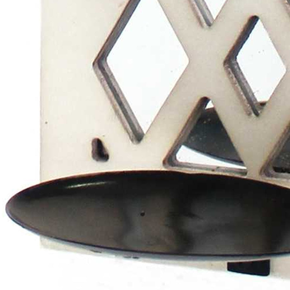 White Wooden Cross - Candle Holder Sconce By Homeroots | Candle Holders | Modishstore - 4