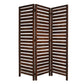 Brown 3 Panel Solid Wood Fortress Screen By Homeroots - 274852 | Room Dividers | Modishstore