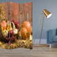Multi Color Wood Canvas Harvest Screen By Homeroots | Room Dividers | Modishstore - 2