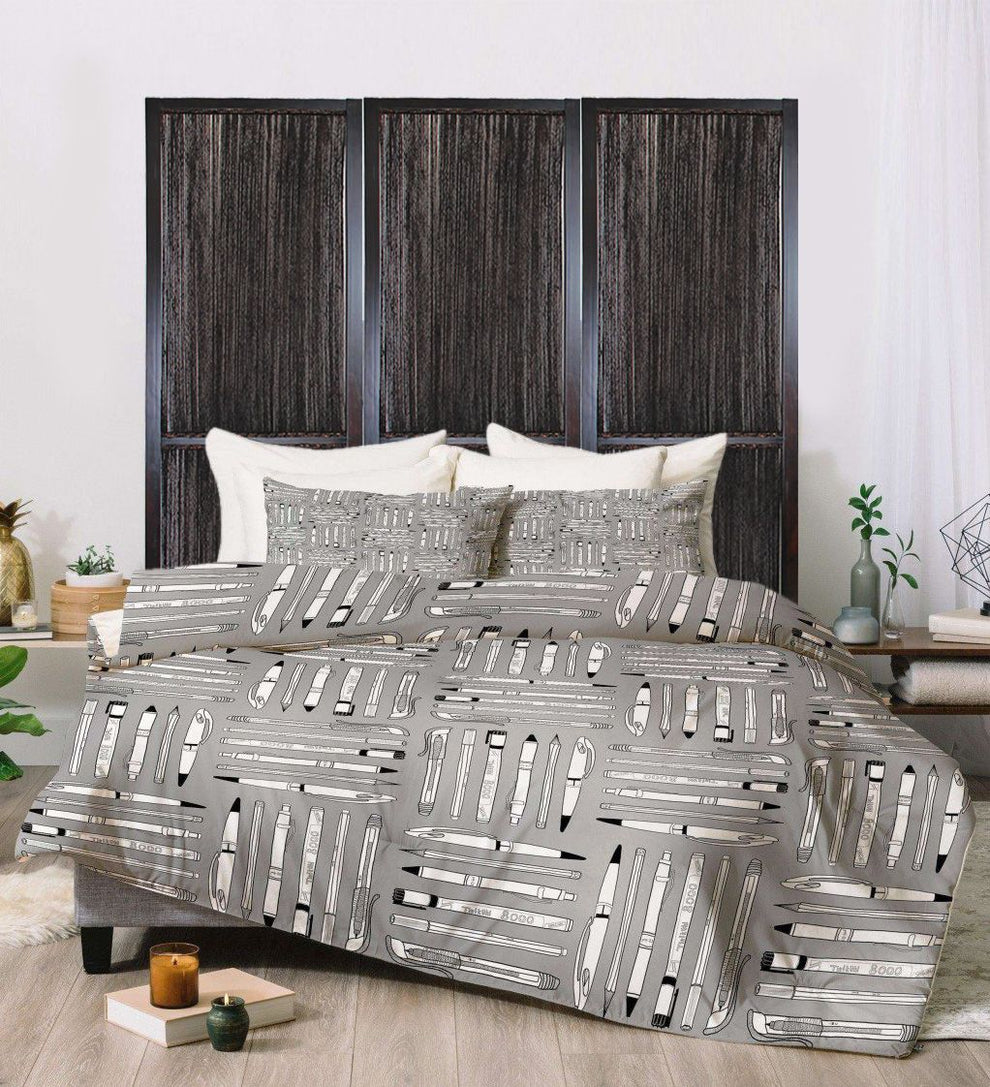 Dark Wood and Water Hyacinth 3 Panel Room Divider Screen By Homeroots | Room Dividers | Modishstore - 5