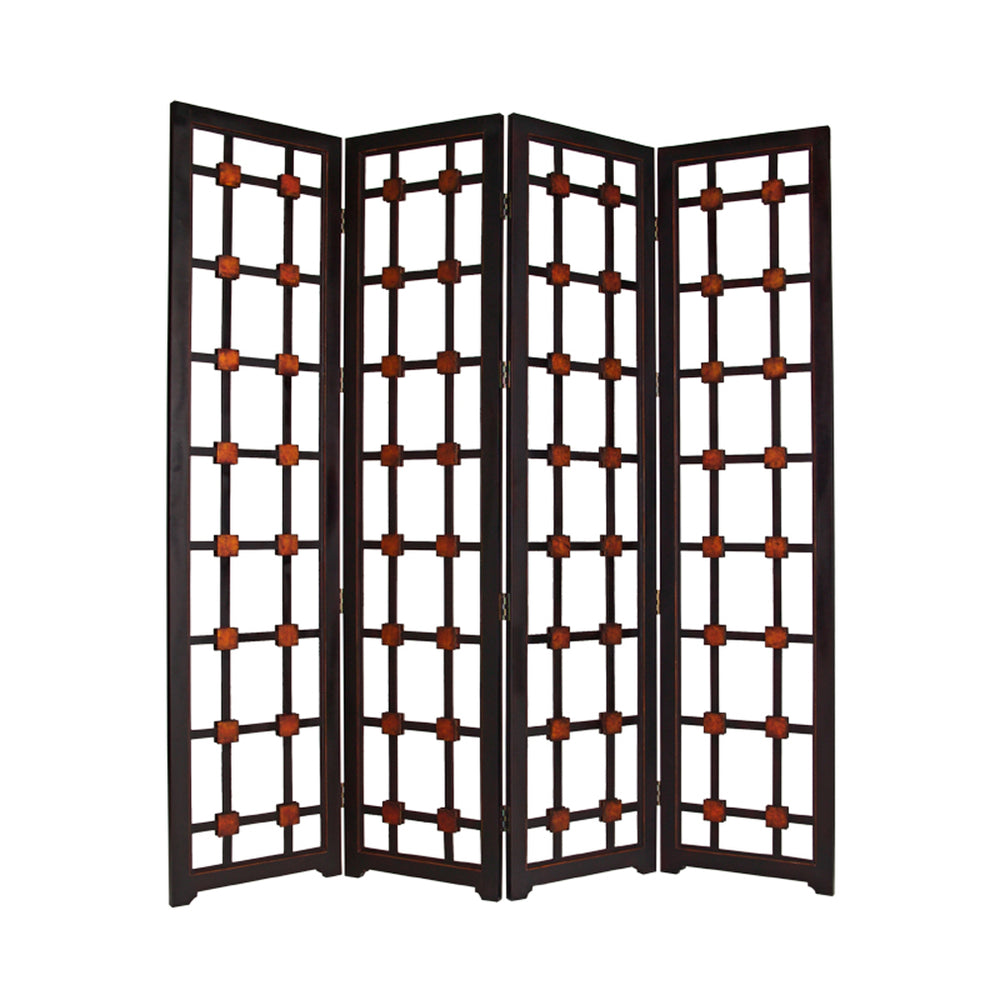 Brown Woood Screen By Homeroots | Room Dividers | Modishstore - 2