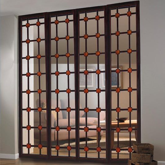 Brown Woood Screen By Homeroots | Room Dividers | Modishstore