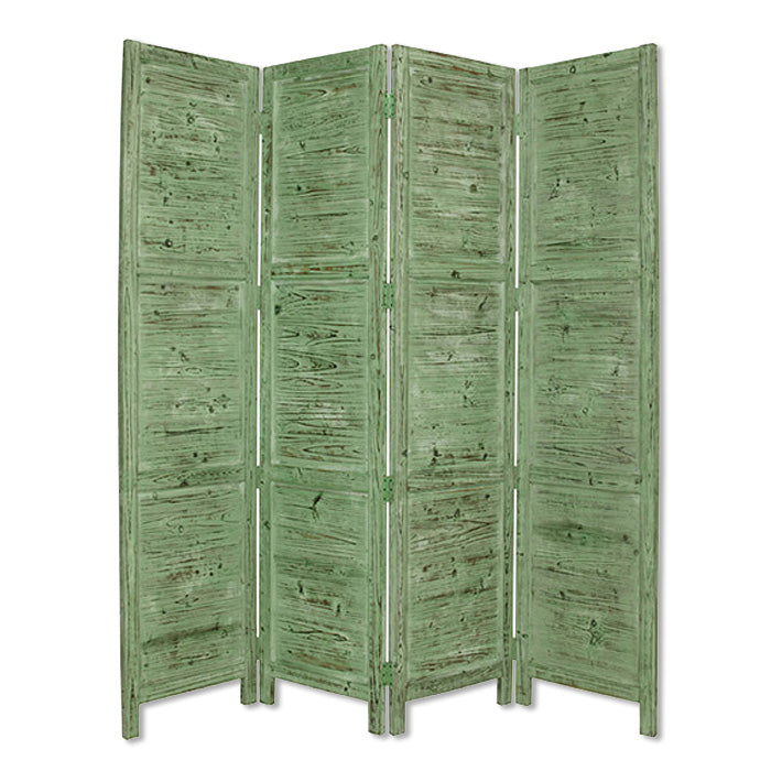 Green Wood Screen By Homeroots | Room Dividers | Modishstore - 2