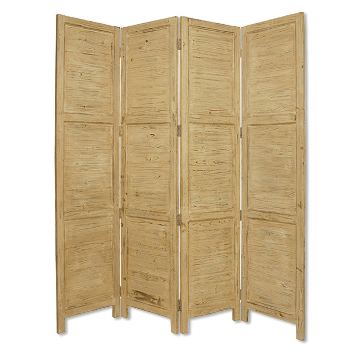 Yellow Wood Screen By Homeroots | Room Dividers | Modishstore - 2