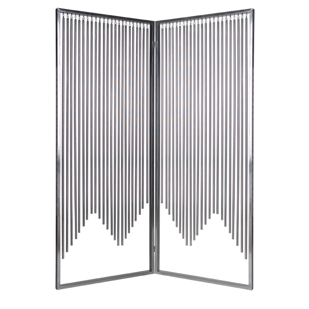 Silver Metal Screen By Homeroots - 274895 | Room Dividers | Modishstore - 3