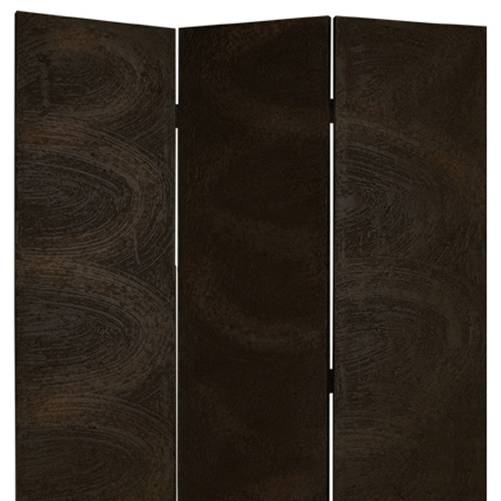 Black Wood Canvas Screen By Homeroots | Room Dividers | Modishstore - 4