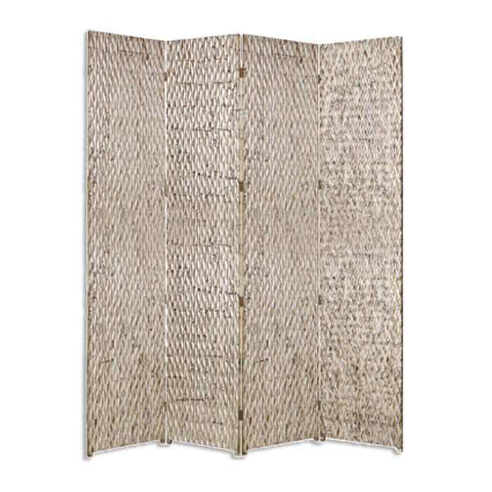 Silver Wood Screen By Homeroots | Room Dividers | Modishstore - 3