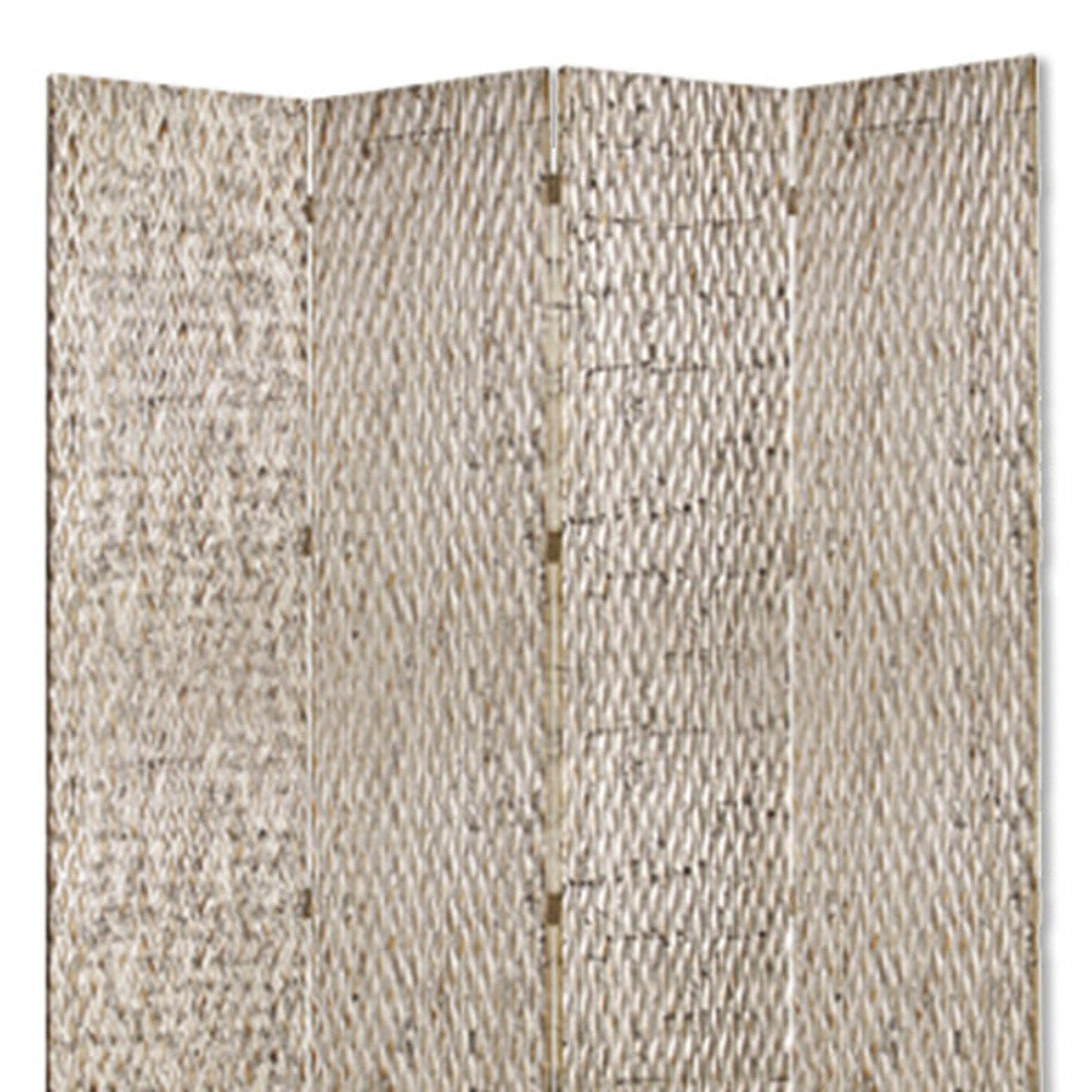 Silver Wood Screen By Homeroots | Room Dividers | Modishstore - 4