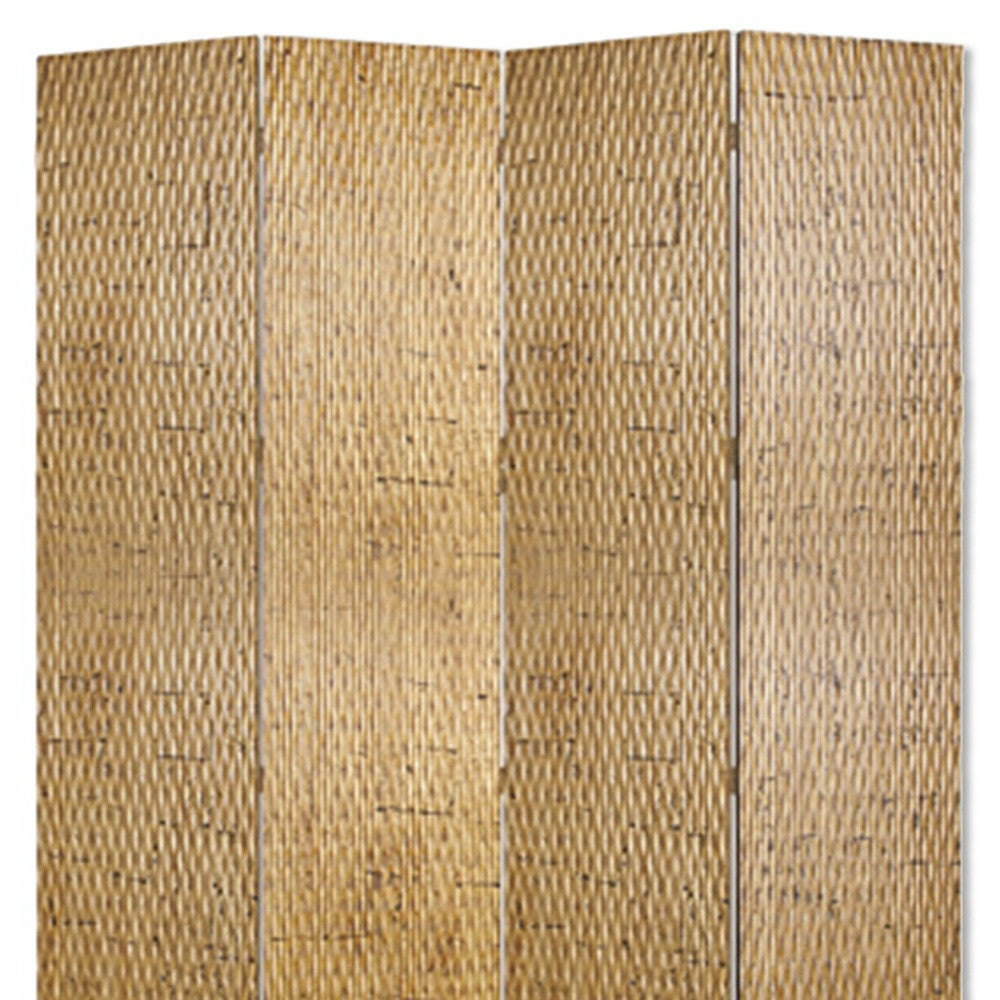 Gold Wood Screen By Homeroots | Room Dividers | Modishstore - 4