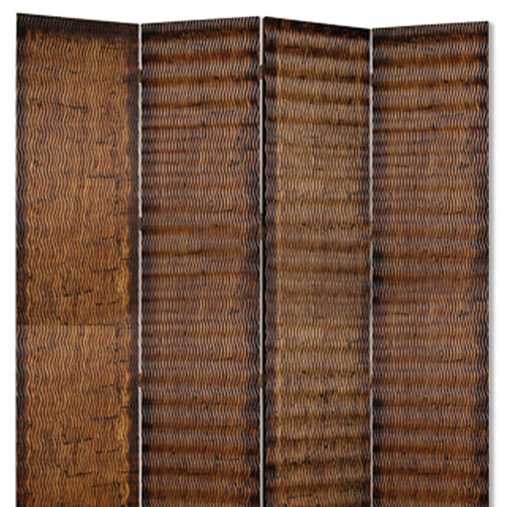 Brown Wood Screen By Homeroots - 274907 | Room Dividers | Modishstore - 4