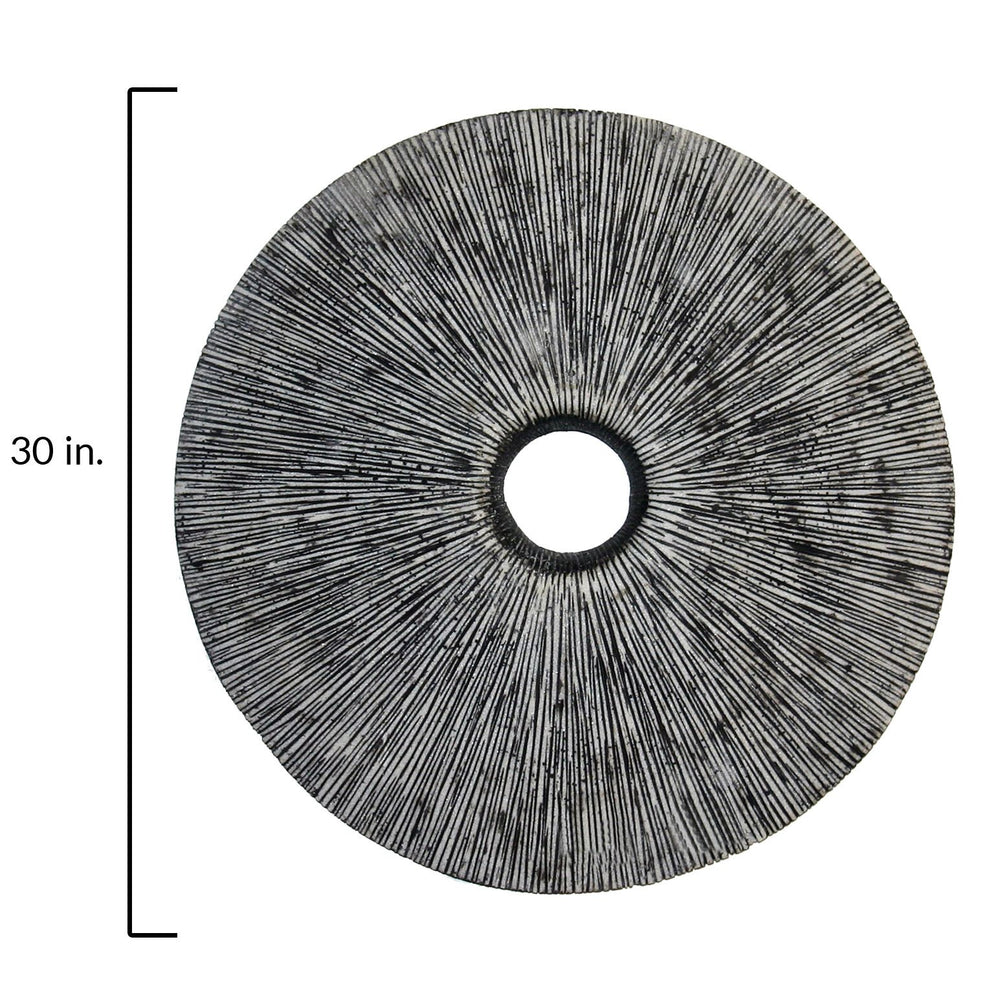 30 Contemporary Grey Round Rib Wall Art By Homeroots | Wall Decor | Modishstore - 3