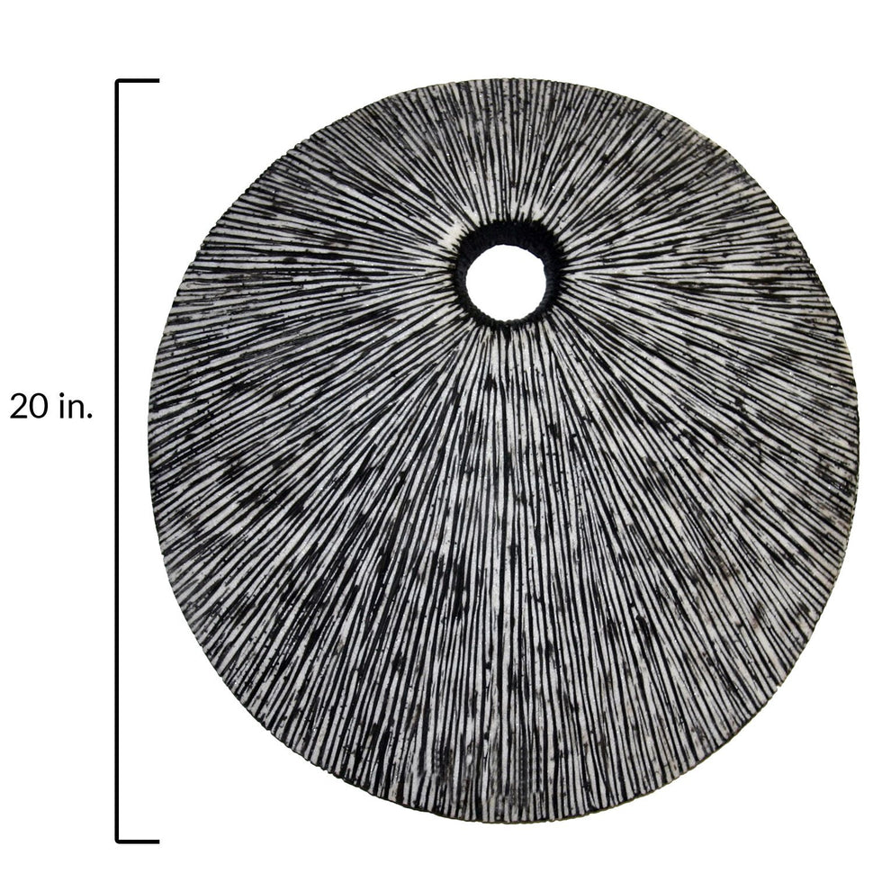 20" Contemporary Grey Round Wall Art By Homeroots | Wall Decor | Modishstore - 3