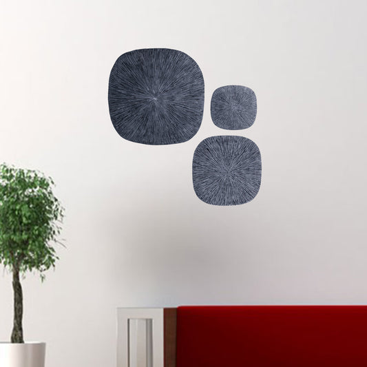 Gray, Sandstone, Ribbed, Square - Wall Decor By Homeroots | Wall Decor | Modishstore