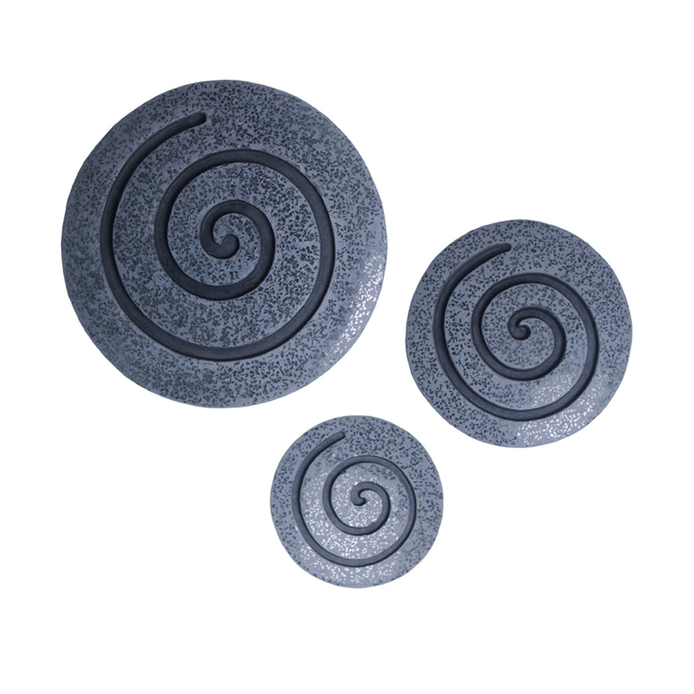 14" Gray Round Modern Spiral Wall Art By Homeroots | Wall Decor | Modishstore - 2