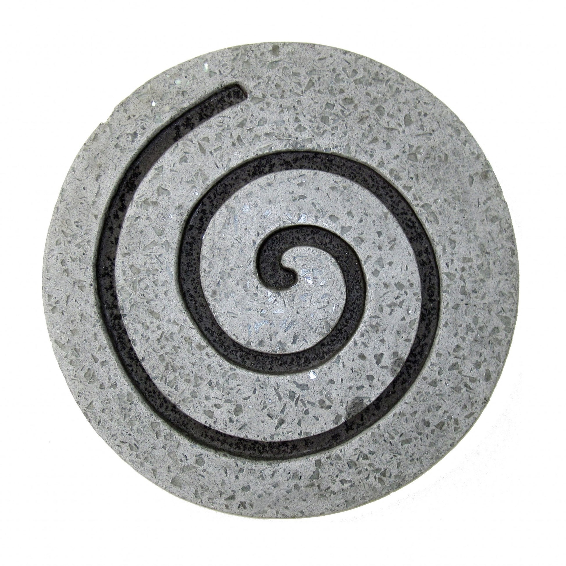 19" Gray Round Modern Spiral Wall Art By Homeroots | Wall Decor | Modishstore - 2