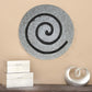 19" Gray Round Modern Spiral Wall Art By Homeroots | Wall Decor | Modishstore