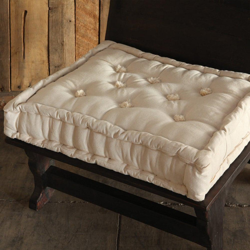 HomArt Avalon Tufted Canvas Cushion - Feature Image | Modishstore | Pillows