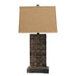 Brown Vintage With Metal Pedestal - Table Lamp | Table Lamps | Modishstore