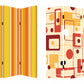 Multi Color Wood Canvas Deep Saffron Screen By Homeroots | Room Dividers | Modishstore - 4