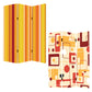 Multi Color Wood Canvas Deep Saffron Screen By Homeroots | Room Dividers | Modishstore - 5