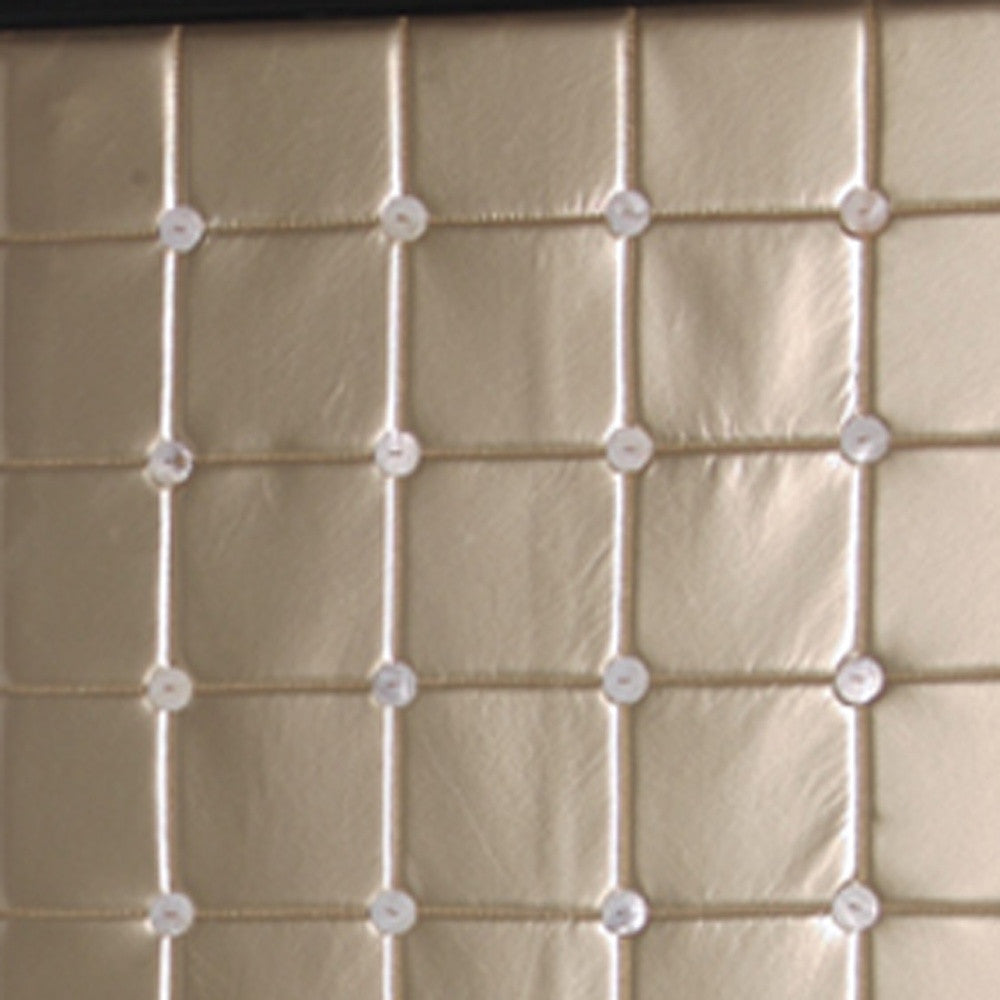 Gold Wood & Fabric Screen By Homeroots - 277096 | Room Dividers | Modishstore - 5