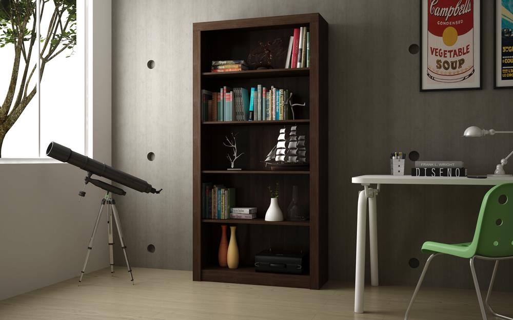 Accentuations by Manhattan Comfort Classic Olinda Bookcase 1.0 with 5 Shelves | Bookcases | Modishstore