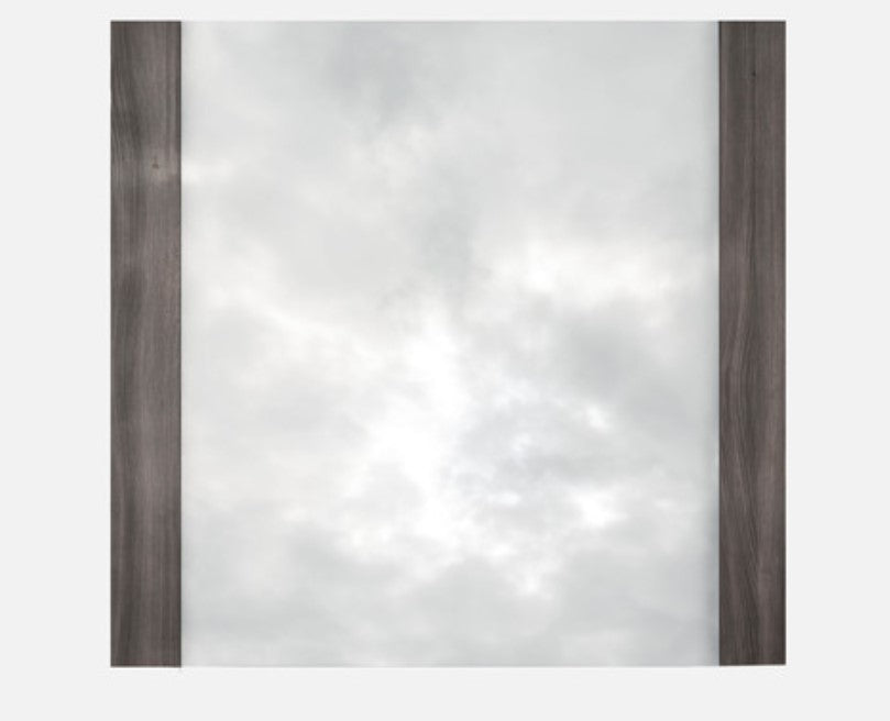 41" Grey MDF Glass and Veneer Mirror By Homeroots - 282502 | Mirrors | Modishstore