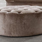 16.5' MDF and Velour Ottoman Tufted with Artificial Crystals By Homeroots | Ottomans | Modishstore