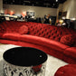 35' Red MDF and Velour Sectional Sofa By Homeroots | Sectional | Modishstore