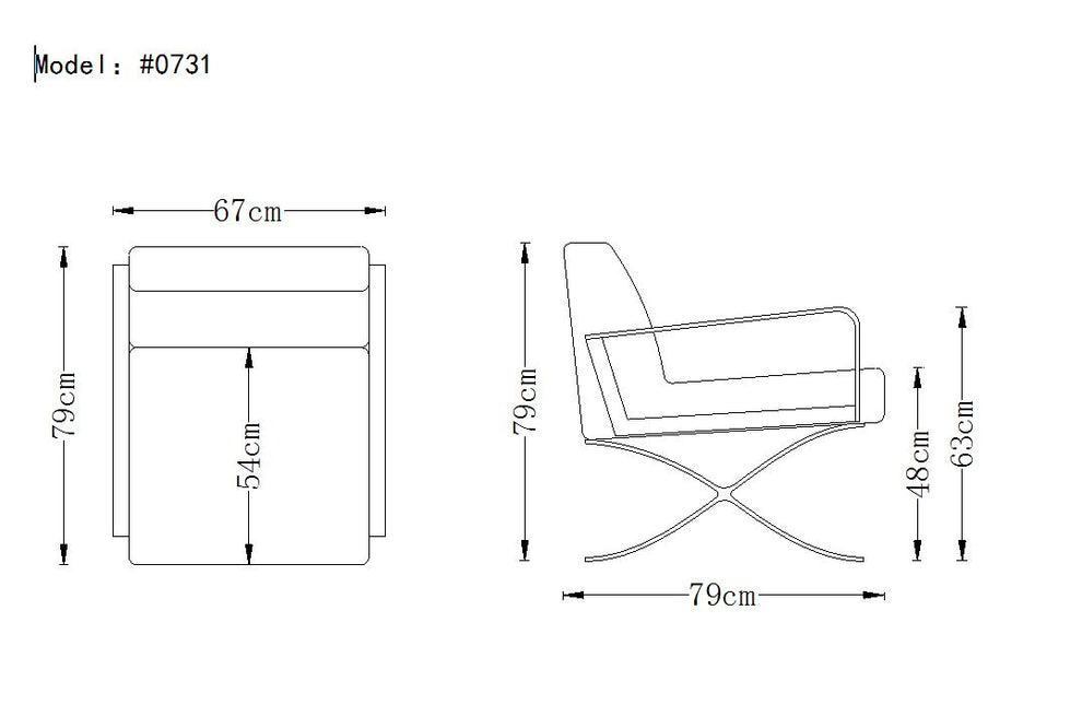 31' Black Leather and Steel Lounge Chair By Homeroots | Accent Chairs | Modishstore - 4